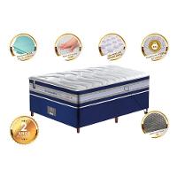 Conjunto Cama Box Solteiro De Molas Ensacadas D33 Cama Inbox Select Firme 88x188x71 Azul - 5