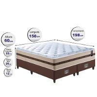 Conjunto Cama Box Queen (colchão + Box) De Molas Cama Inbox Smart Pró 158x198x60 Bege - 4