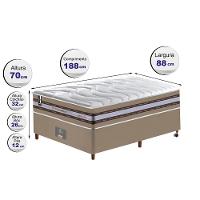 Conjunto Cama Box Solteiro De Molas Ensacadas D33 Cama Inbox Select Firme 88x188x71 Bege - 6