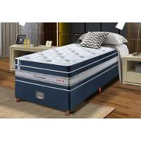 Conjunto Cama Box Solteiro De Molas Ensacadas Cama Inbox Select Euro Soft 88x188x71 Azul - 1