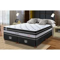 Conjunto Cama Box King De Molas Ensacadas Cama Inbox Select Euro Soft 193x203x71 Preto - 1
