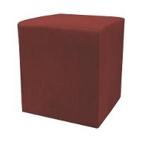 Puff Zelda Quadrado Multiuso 43x43x43cm Tecido Suede Vermelho - 1