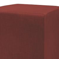 Puff Zelda Quadrado Multiuso 43x43x43cm Tecido Suede Vermelho - 3