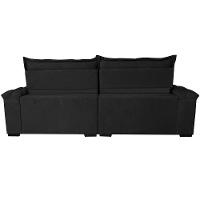 Sofá Retrátil E Reclinável 2,35M Cama Inbox Big Fresh Com Softgel D40 Velupluma Preto