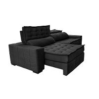 Sofá Retrátil E Reclinável 2,35M Cama Inbox Big Puffer Com Softgel D40 Velupluma Preto - 3