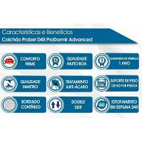 Cama Box Baú Queen: Colchão Espuma D45 Probel ProDormir Advanced + Base CRC Courano White(158x198) - 2