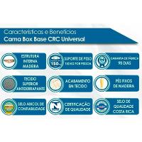 Cama Box Casal: Colchão Espuma D33 Paropas Pasquale + Base CRC Suede Clean(138x188) - 3
