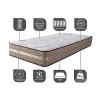 Colchão Solteiro De Molas Ensacadas 88x188x22 Cama Inbox Smart Gold Bege - 9