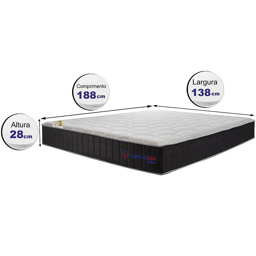 Colchão Casal Com Molas Ensacadas Cama Inbox Cloud Cinza 138x188x28 - 3