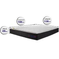 Colchão Casal Com Molas Ensacadas Cama Inbox Cloud Cinza 138x188x28 - 3