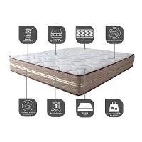 Colchão Queen De Molas Ensacadas 158x198x22 Cama Inbox Smart Gold Bege