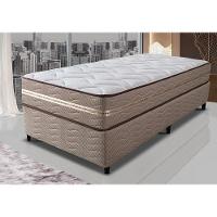 Cama Box Solteiro (colchão + Box) 88x188x60 De Molas Ensacadas Cama Inbox Smart Gold Bege - 1