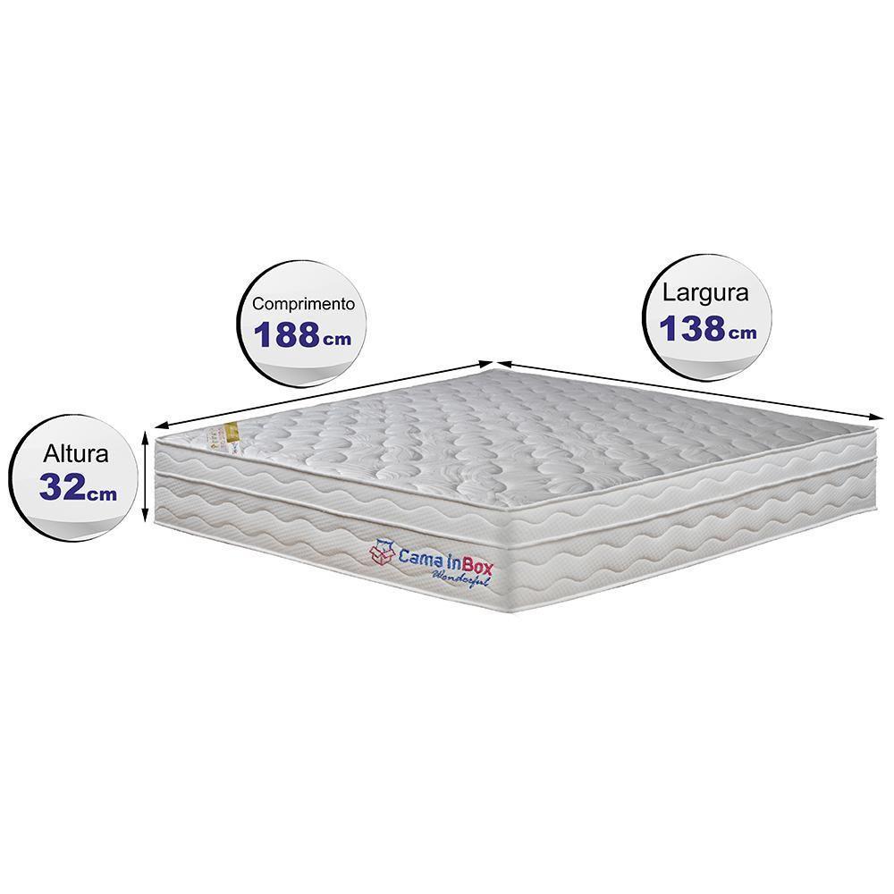 Colchão Casal Com Molas Ensacadas Cama Inbox Wonderful Branco 138x188x32 - 4