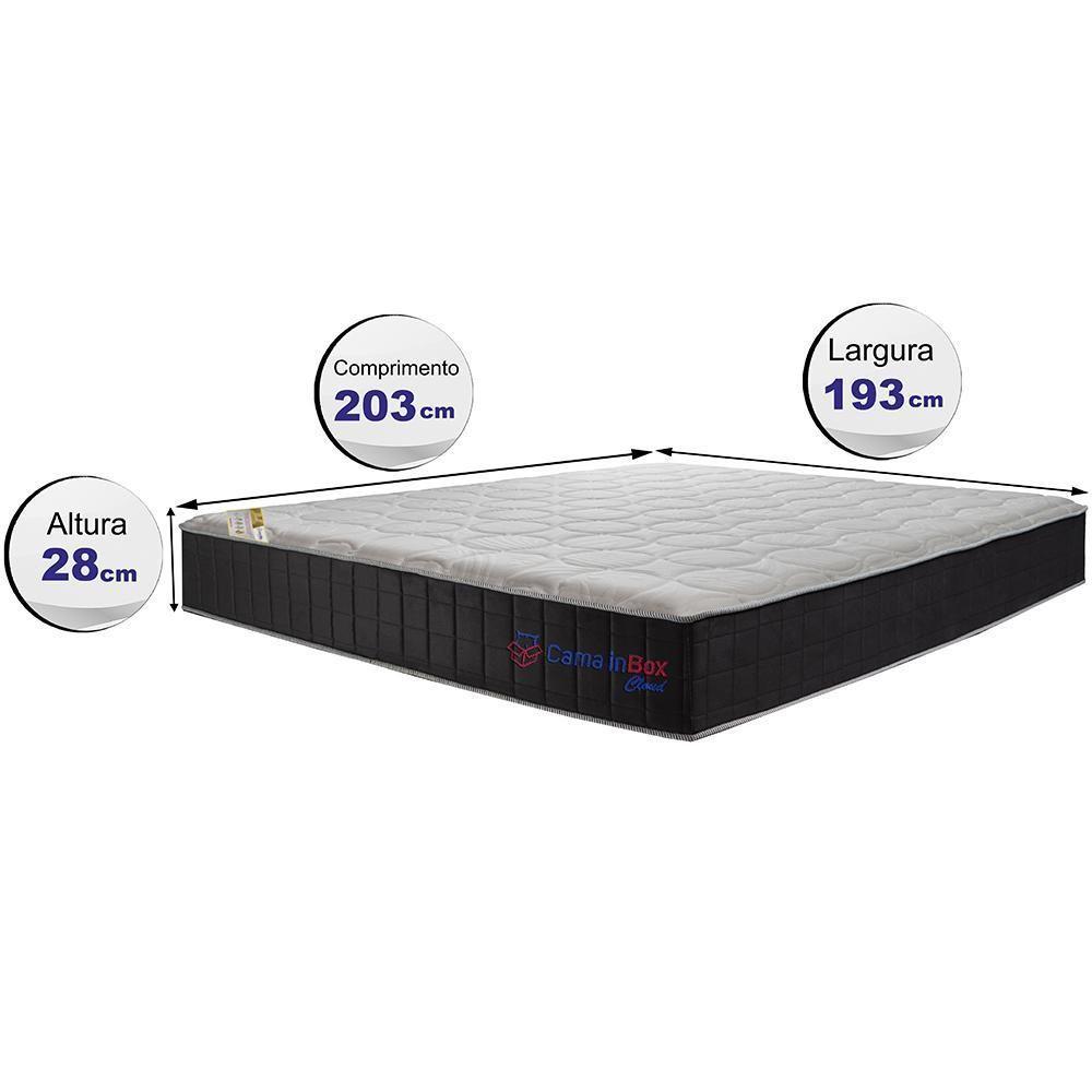Colchão King Com Molas Ensacadas Cama Inbox Cloud Cinza 193x203x28 - 4