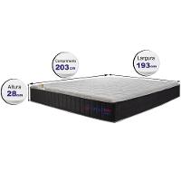 Colchão King Com Molas Ensacadas Cama Inbox Cloud Cinza 193x203x28