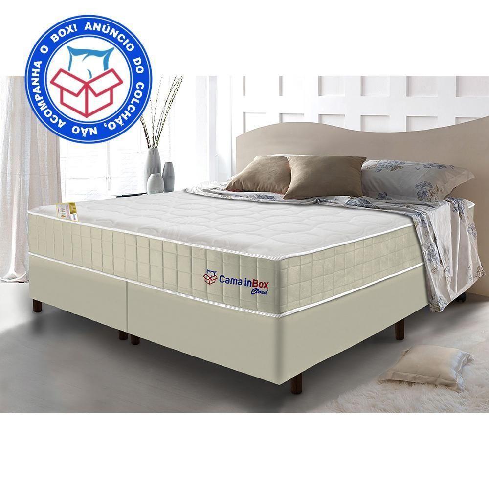 Colchão King Com Molas Ensacadas Cama Inbox Cloud Bege 193x203x28 - 5