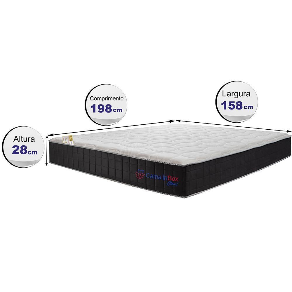 Colchão Queen Com Molas Ensacadas Cama Inbox Cloud Cinza 158x198x28 - 4