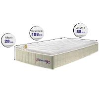 Colchão Solteiro Com Molas Ensacadas Cama Inbox Cloud Bege 88x188x28 - 10