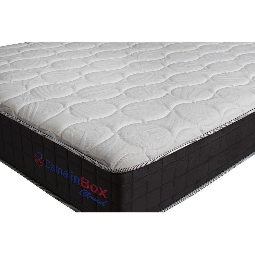 Colchão Solteiro Com Molas Ensacadas Cama Inbox Cloud Cinza 88x188x28 - 2