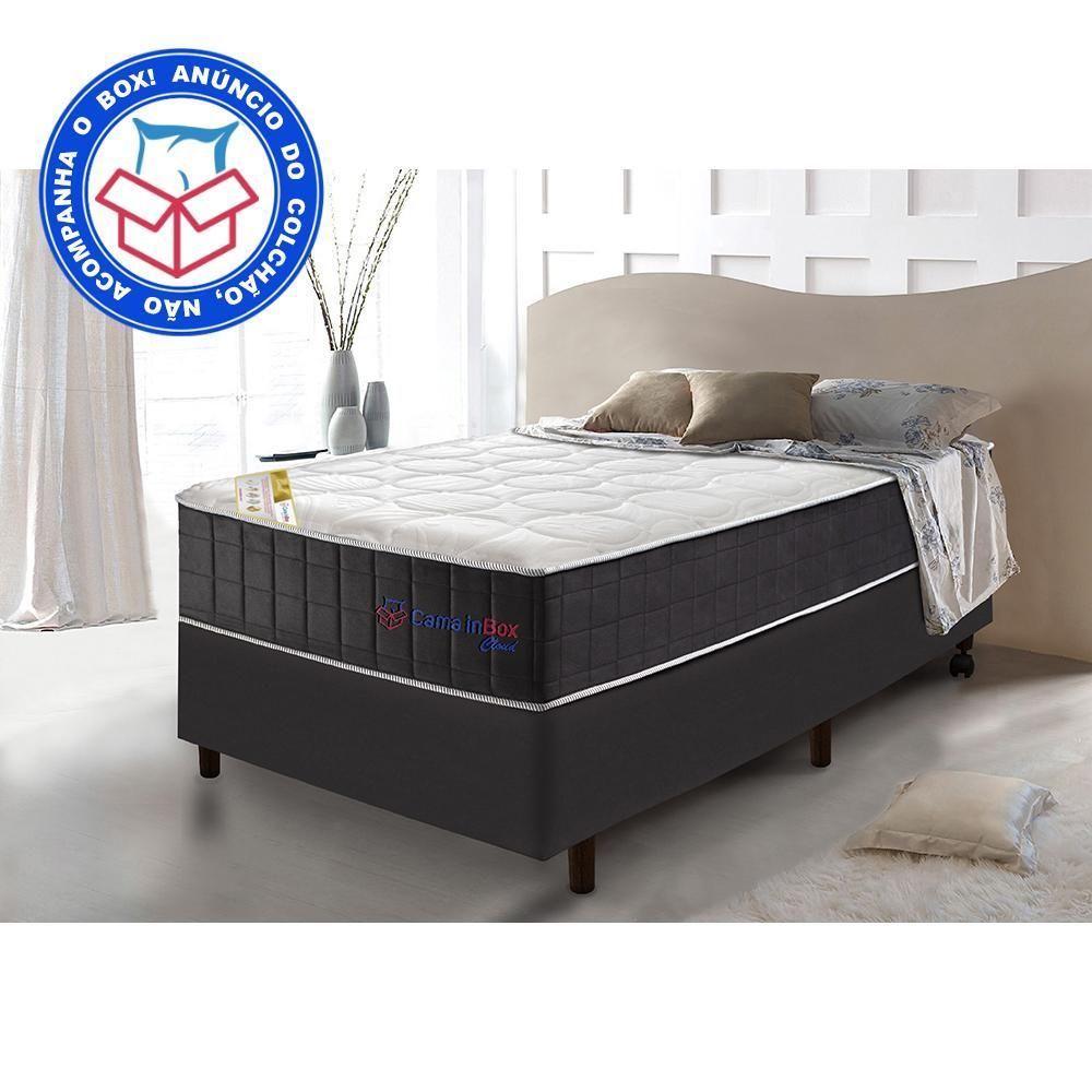 Colchão Solteiro Com Molas Ensacadas Cama Inbox Cloud Cinza 88x188x28 - 5