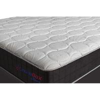 Conjunto Cama Box Casal Com Molas Ensacadas Cama Inbox Cloud Cinza 138x188x67 - 2