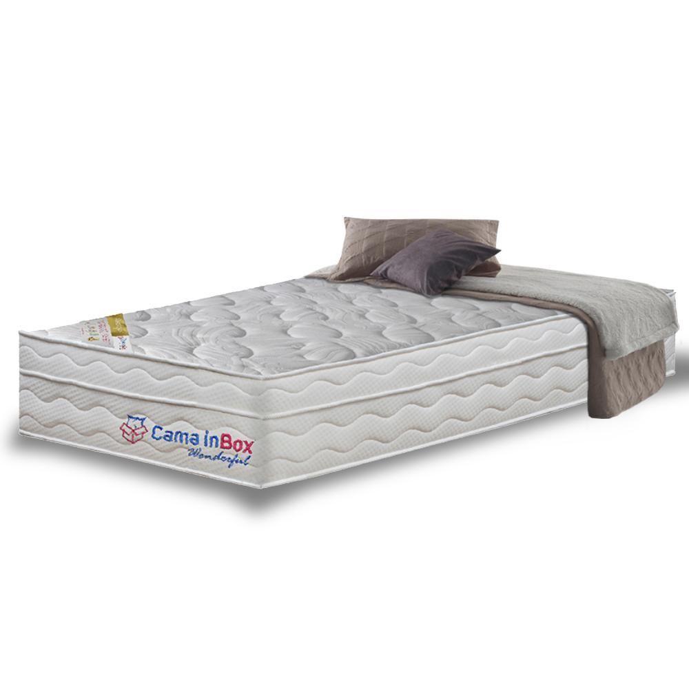 Colchão Solteiro Com Molas Ensacadas Cama Inbox Wonderful Branco 88x188x32 - 1