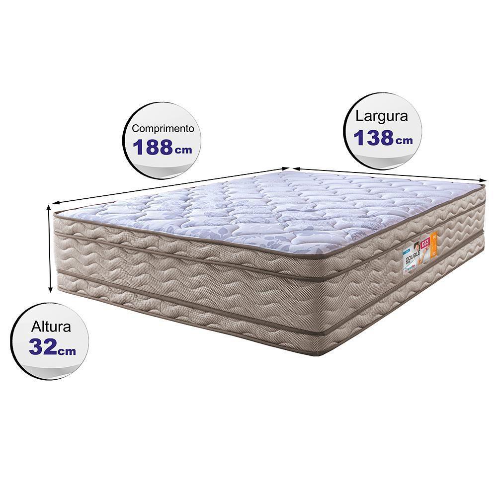 Colchão Casal Ortopédico 138x188x32 Double Face Espuma D33 Dourado - 7