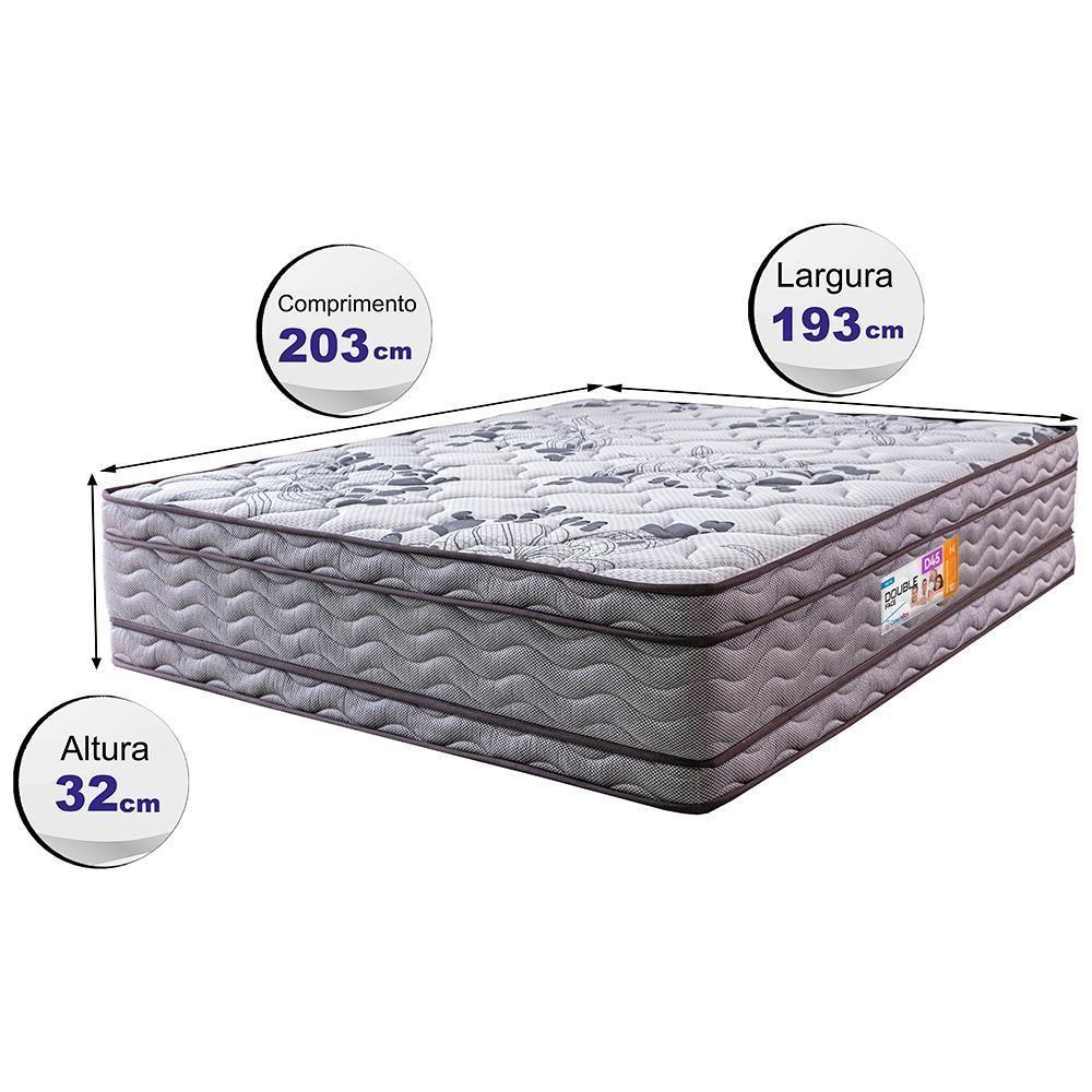 Colchão King Ortopédico 193x203x32 Double Face Espuma D45 Cinza - 5