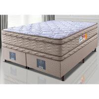 Cama Box King Colchão Ortopédico + Box 193x203x71 Double Face Espuma D33 Dourado - 1