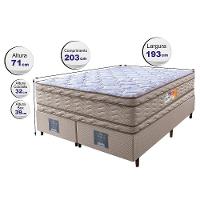 Cama Box King Colchão Ortopédico + Box 193x203x71 Double Face Espuma D33 Dourado - 6