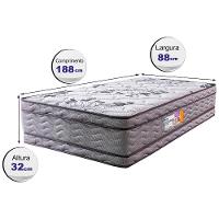 Colchão Solteiro Ortopédico 88x188x32 Double Face Espuma D45 Cinza - 6