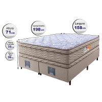 Cama Box Queen Colchão Ortopédico + Box 158x198x71 Double Face Espuma D33 Dourado - 6