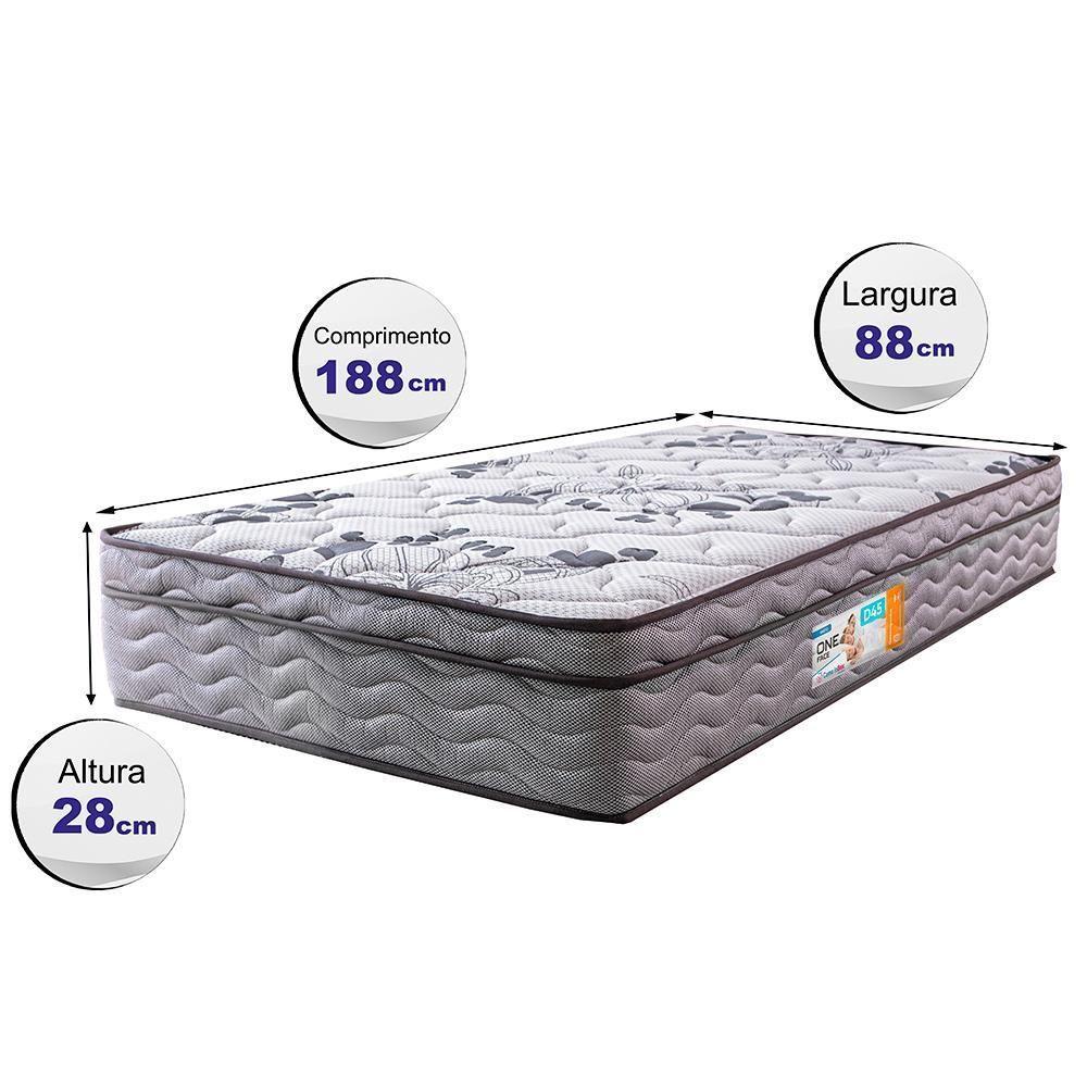 Colchão Solteiro Ortopédico 88x188x28 One Face Espuma D45 Cinza - 6