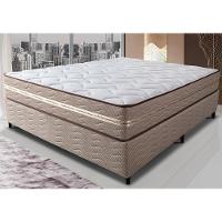 Cama Box Casal (colchão + Box) 138x188x60 De Molas Ensacadas Cama Inbox Smart Gold Bege - 1