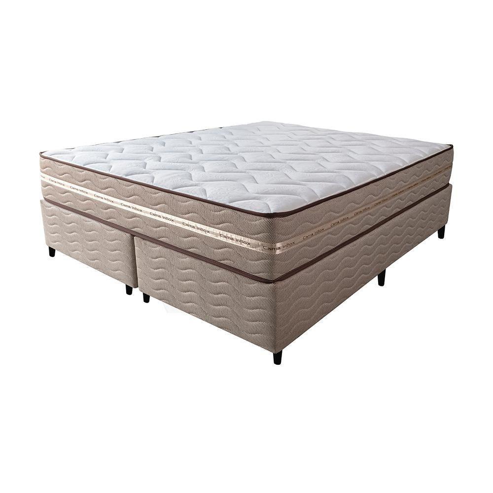 Cama Box Queen (colchão + Box) 158x198x60 De Molas Ensacadas Cama Inbox Smart Gold Bege - 3