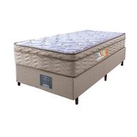 Cama Box Solteiro Colchão Ortopédico + Box 88x188x67 One Face Espuma D33 Dourado - 2
