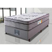 Cama Box Solteiro Colchão Ortopédico + Box 88x188x67 One Face Espuma D45 Cinza - 1