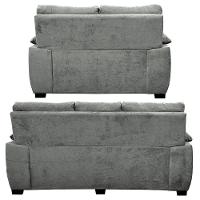 Conjunto Sofá Luxemburgo 3 E 2 Lugares 1,52m E 2,02m Suede Cinza - 2