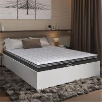 Cama Box Casal Desmontável Com Colchão Molas Ensacadas Pillow Top Maximus 138x188x63cm Cinza / Branco - 3