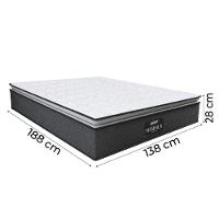 Cama Box Casal Desmontável Com Colchão Molas Ensacadas Pillow Top Maximus 138x188x63cm Cinza / Branco - 6