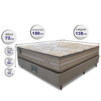 Cama Box Casal Colchão Pillow In + Box 138x188x72 Molas Ensacadas Cama Inbox Duo Linem Bege - 6