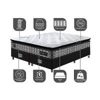 Cama Box King Colchão Pillow Top + Box 193x203x70 Molas Ensacadas Cama Inbox Abstrato - 5