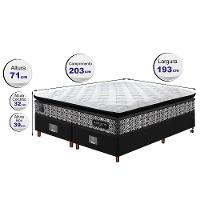 Cama Box King Colchão Pillow Top + Box 193x203x70 Molas Ensacadas Cama Inbox Abstrato - 6