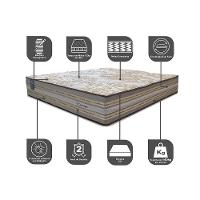 Colchão Casal Molas Ensacadas Pillow In 138x188x33 Cama Inbox Duo Linem Bege - 5