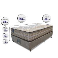 Cama Box Solteiro Colchão Pillow In + Box 88x188x72 Molas Ensacadas Cama Inbox Duo Linem Bege - 6