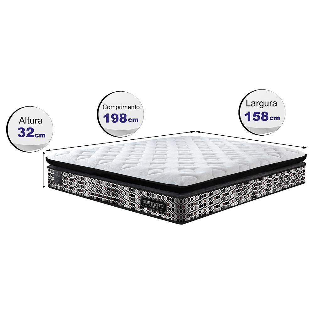 Colchão Queen Molas Ensacadas Pillow Top 158x198x31 Cama Inbox Abstrato - 6