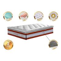 Colchão Solteiro De Molas Ensacadas D33 Com Pillow Top Cama Inbox Select 88x188x32 Vermelho