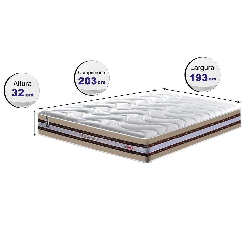 Colchão King De Molas Ensacadas D33 Cama Inbox Select Firme 193x203x32 Bege - 6