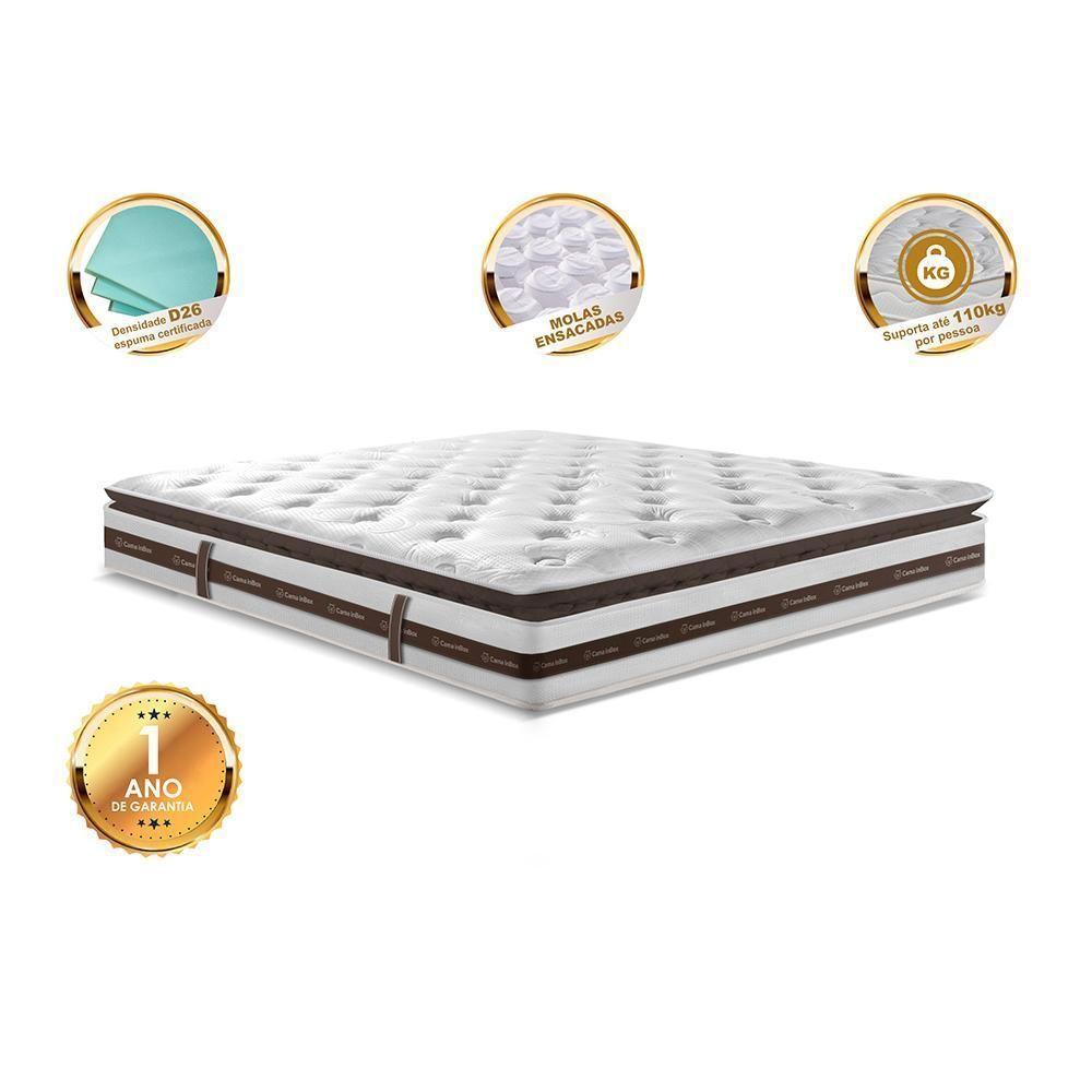 Colchão King Molas Ensacadas 193x203 Cama Inbox Relax Pillow - 3
