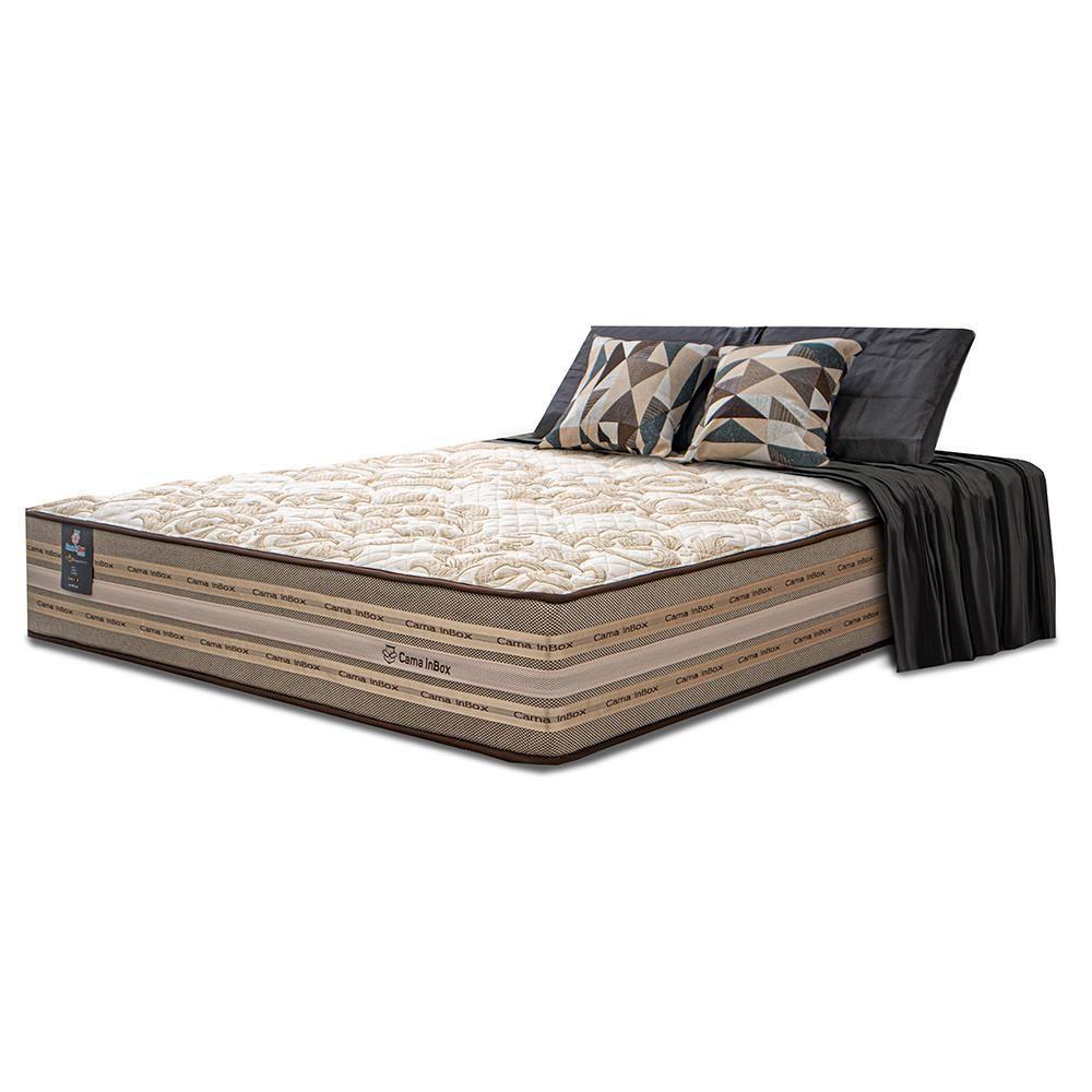 Colchão King Molas Ensacadas Pillow In 193x203x33 Cama Inbox Duo Linem Bege - 1